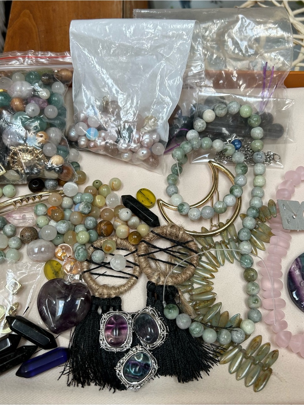 Loose Natural Stone & Glass Beads DIY Set